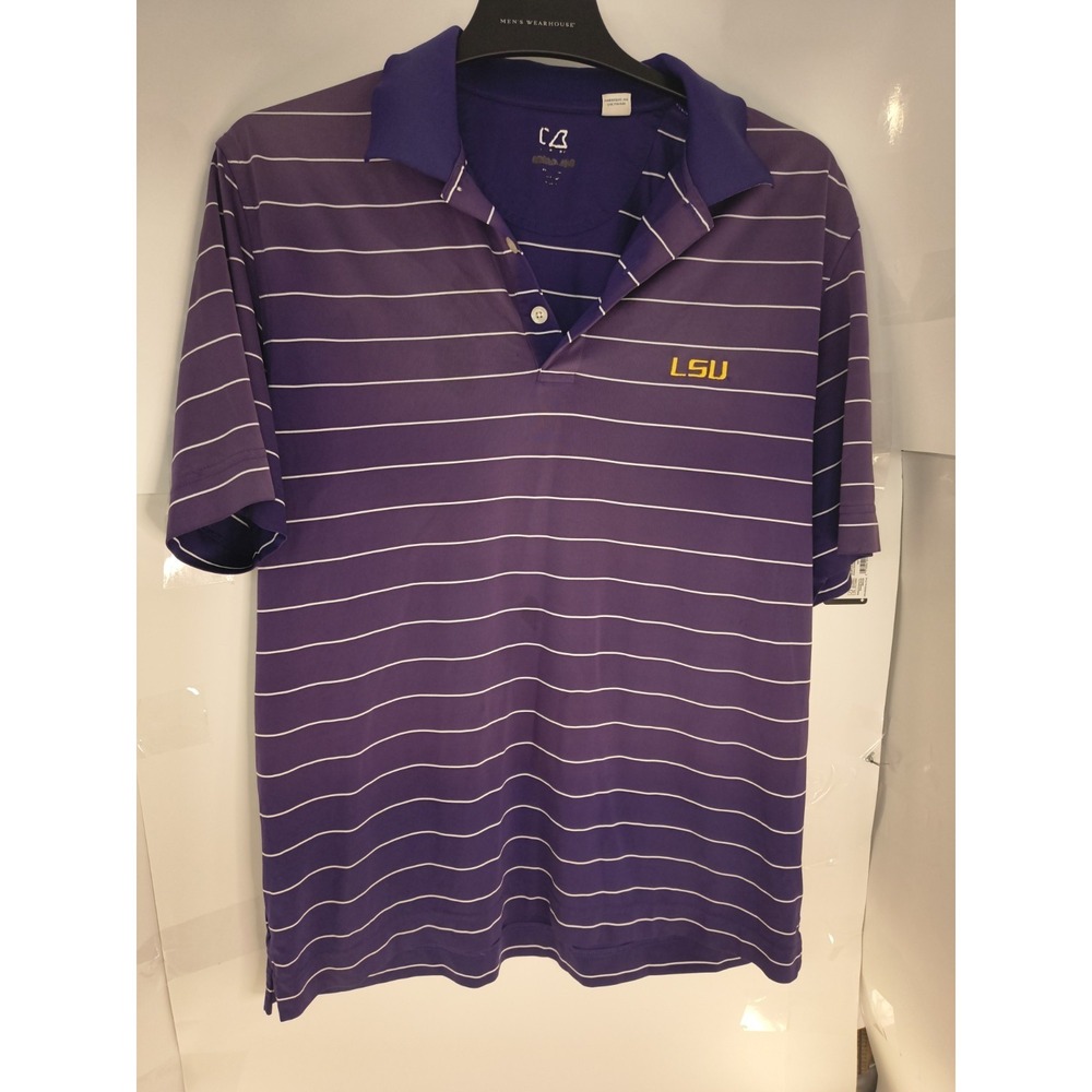 Nike Golf Polo Shirt Mens Large L Grey Blade Collar Dri Fit Stretch